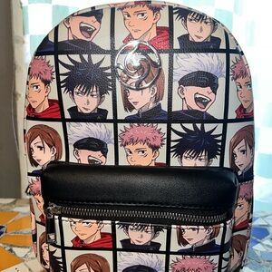 Hot Topic Anime Faces Backpack - Black and Pink